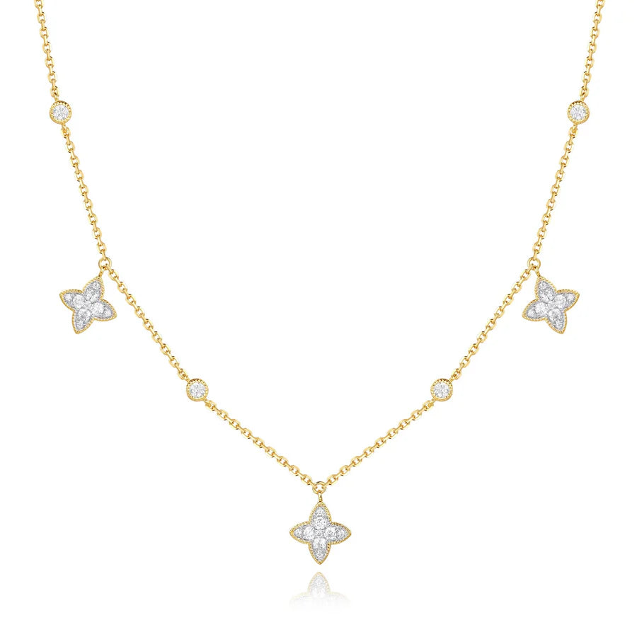 Marquis Trio Diamond Necklace in Yellow 04-016430-02DIA
