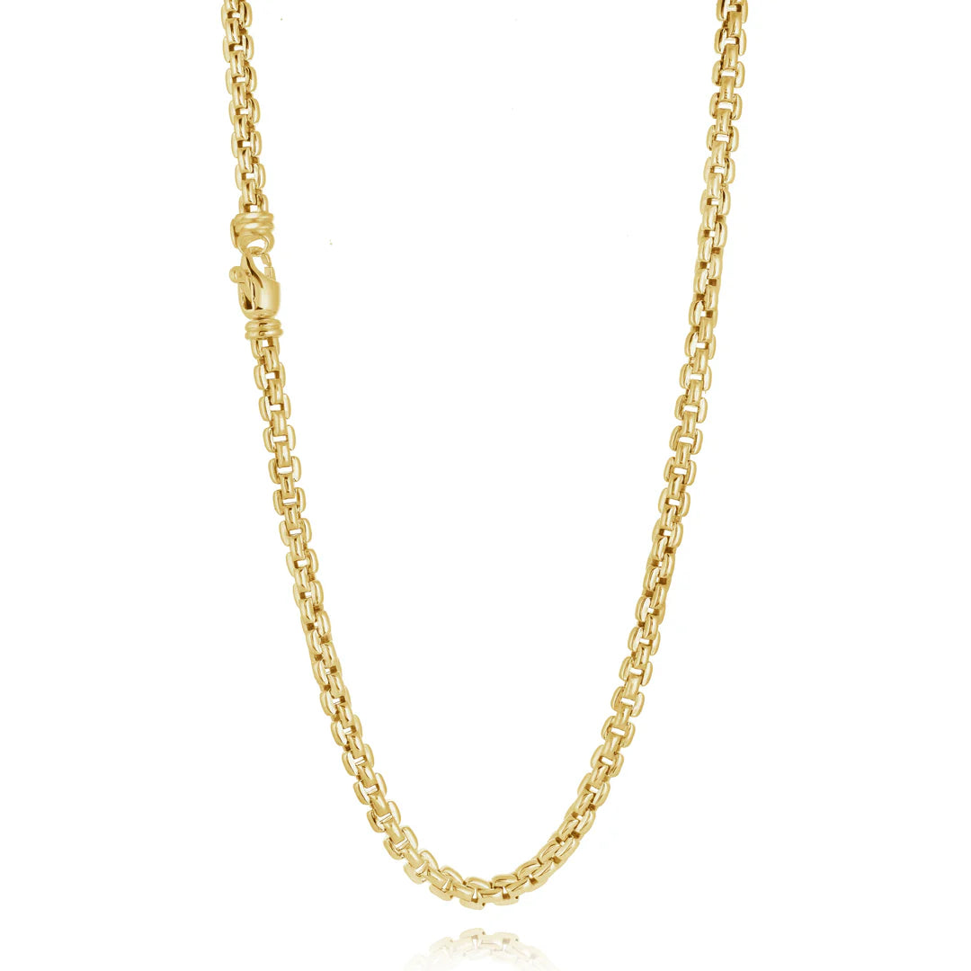Rounded Cube Link Necklace in Yellow 04-083476-02-18