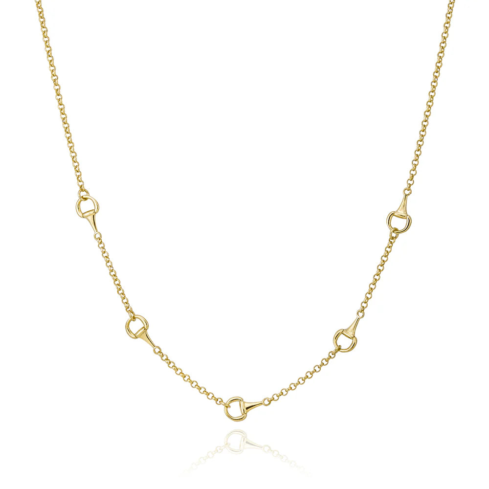 Equestrian Link Necklace in Yellow 30" 04-086543-30