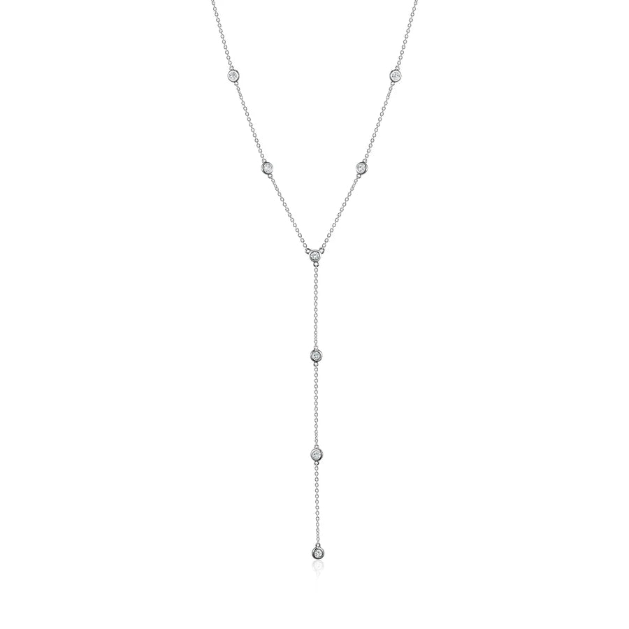 Diamond by the Yard Lariat in White 04-142687-01WH-18