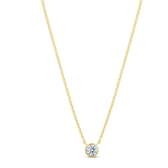 5mm Bezel Drop Necklace in Yellow  04-146409-02WH