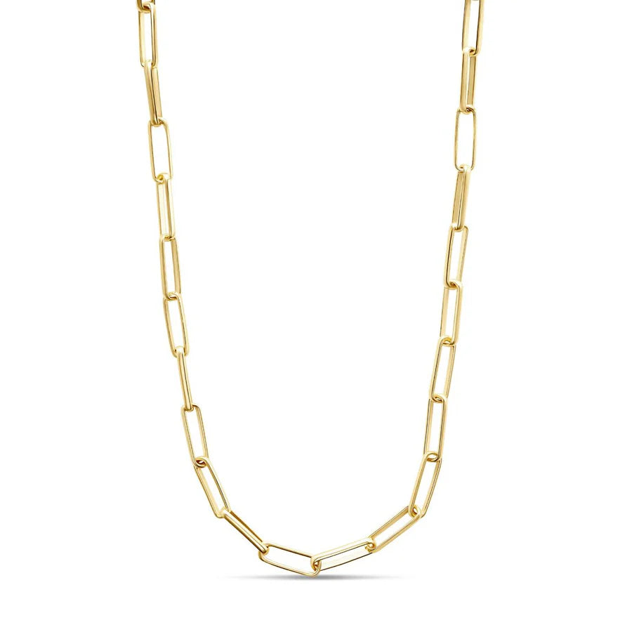 Paper Clip Fine Link Necklace in Yellow 04-403614-02-16