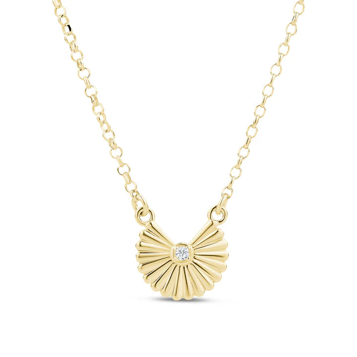 GROOVED FAN PENDANT IN YELLOW 04-407809-02WH-18