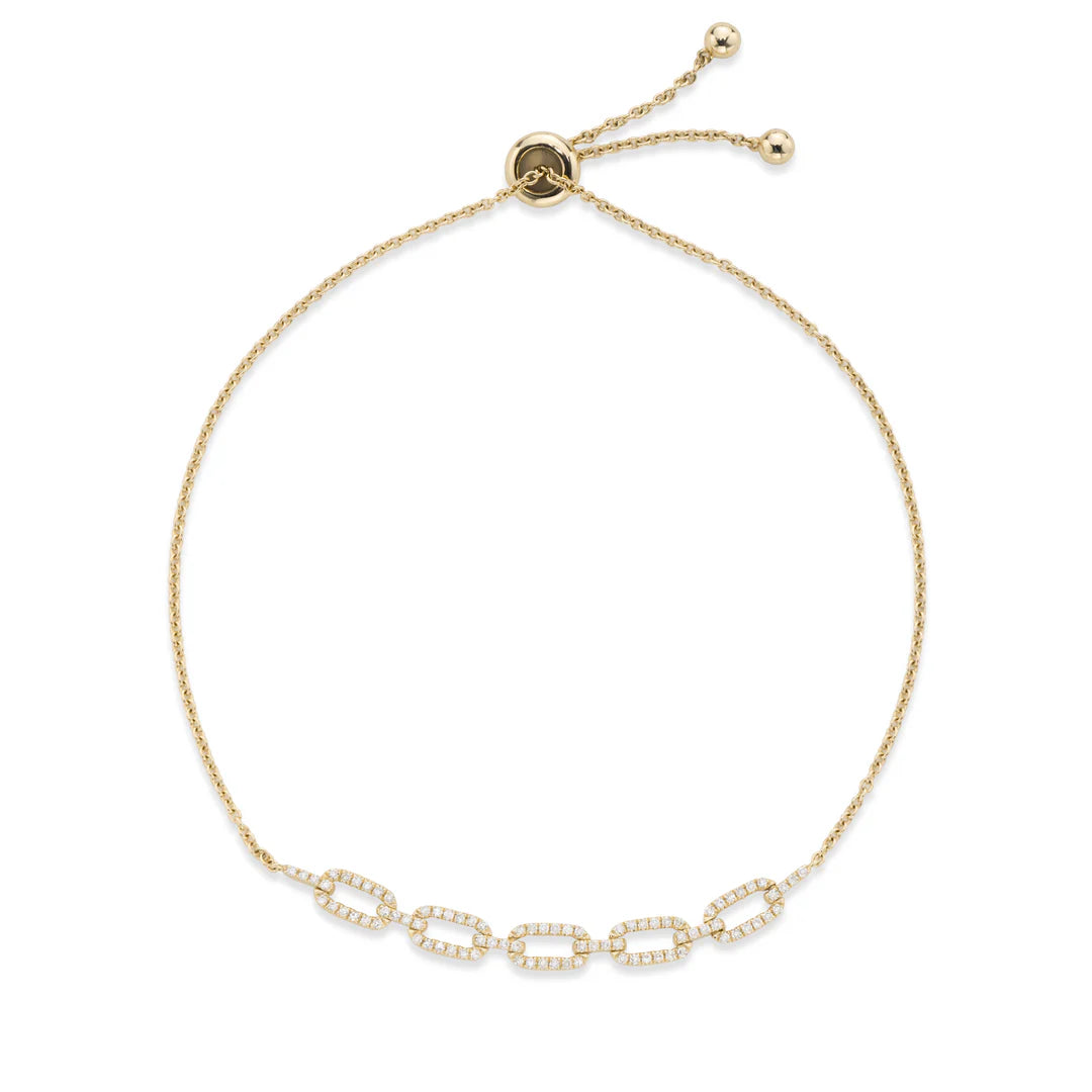 Diamond Cuban Link Bracelet in Yellow 07-013821-02DIA