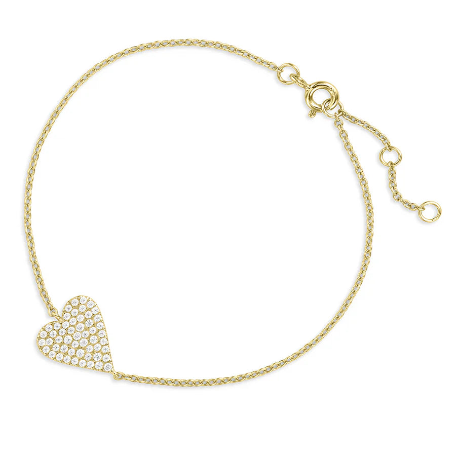 Sharp Heart Bracelet in Yellow 07-146221-02WH