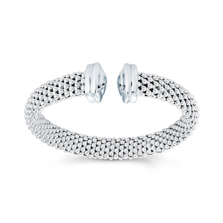 Square Edge Mesh Bangle in White 07-081930-01