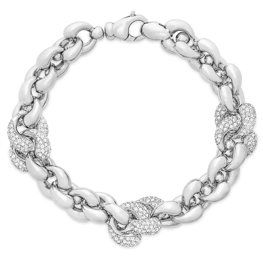 Heart Link Bracelet in White 07-082395-01