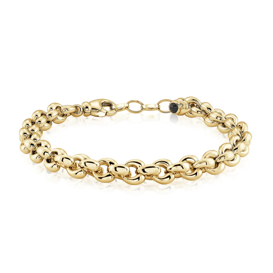 Small Heart Link Bracelet in Yellow 07-082993-02