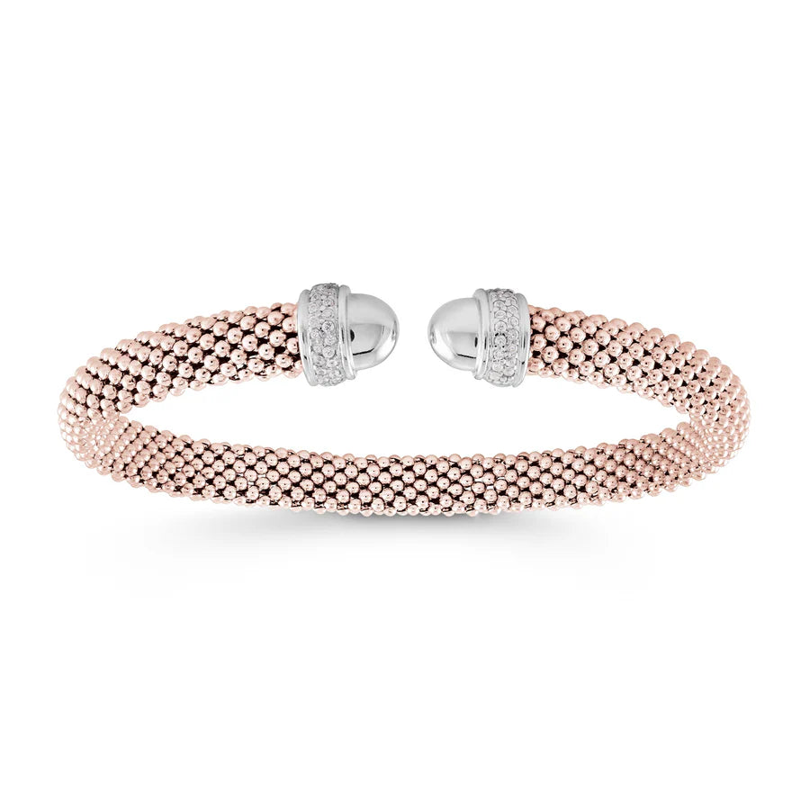 Slip-On Mesh Bangle in Rose & White 07-083279-03
