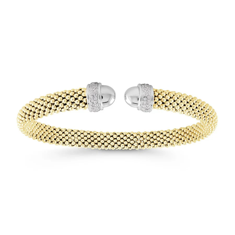 Slip-On Mesh Bangle in Yellow & White 07-083279-02