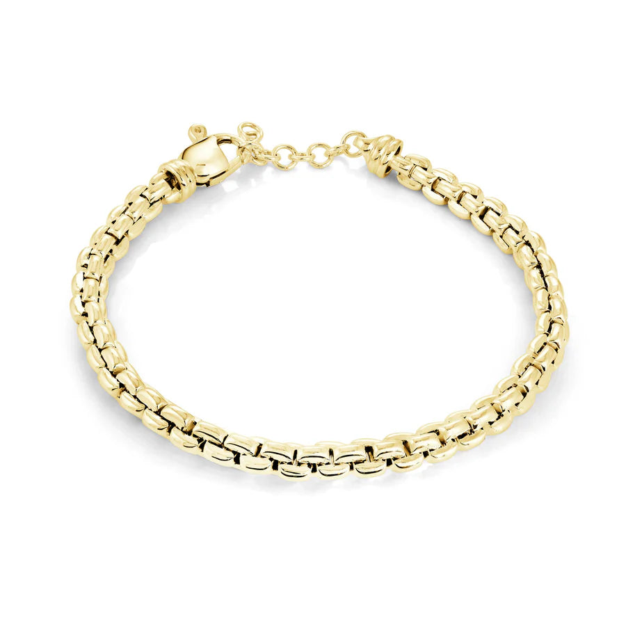 Rounded Cube Link Bracelet in Yellow 07-083476-02