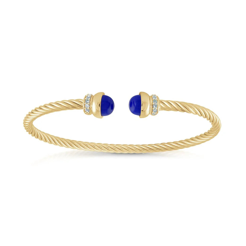 Lapis Twist Cable Bangle in Yellow 07-083486-02LP