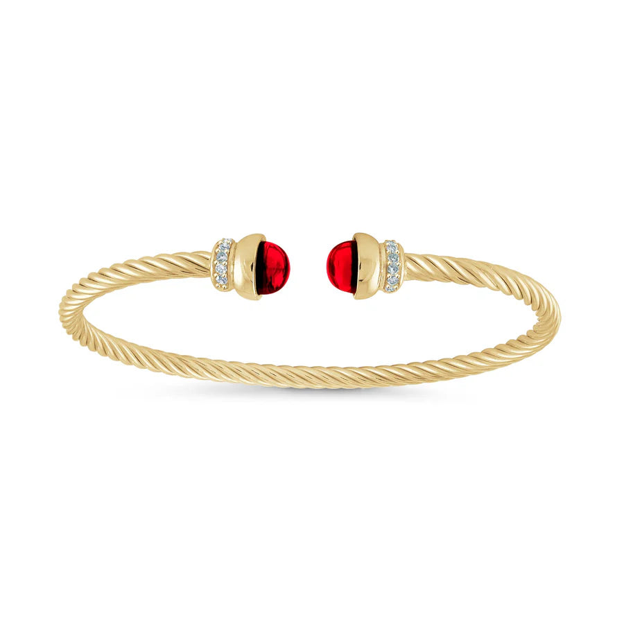 Red Twist Cable Bangle in Yellow 07-083486-02RD