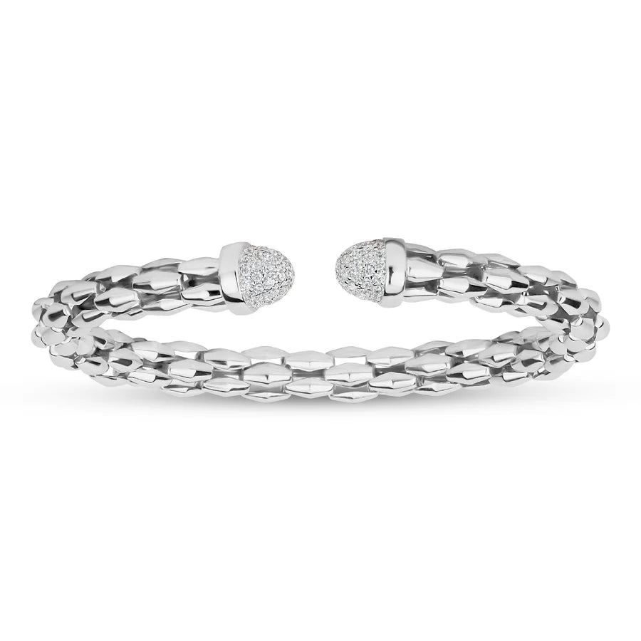 Slip-On Flex Round Bangle in White 07-086749-01
