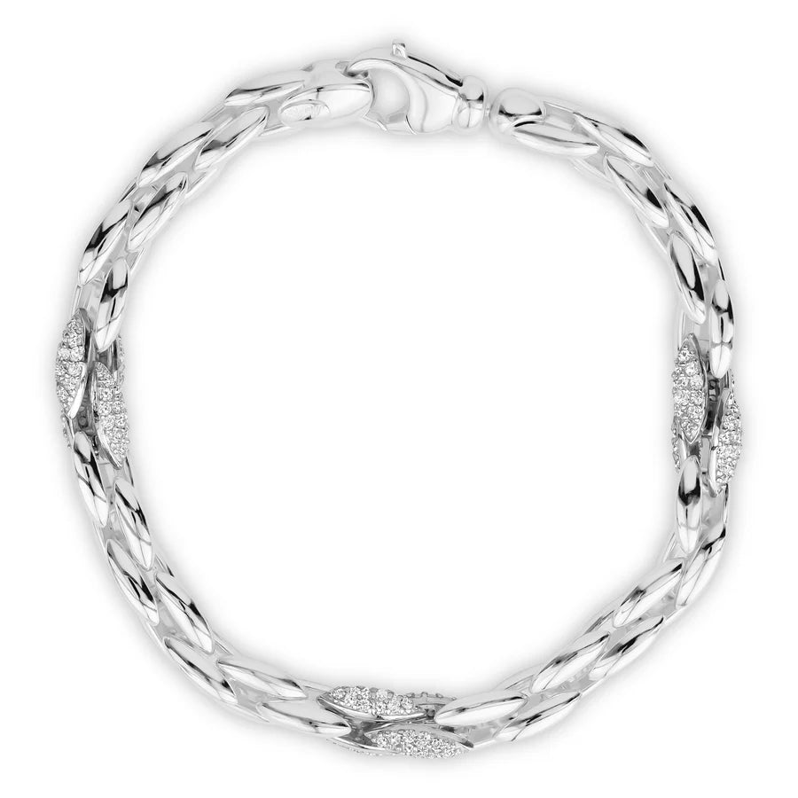 Fancy Oval Link in White 07-086755-01