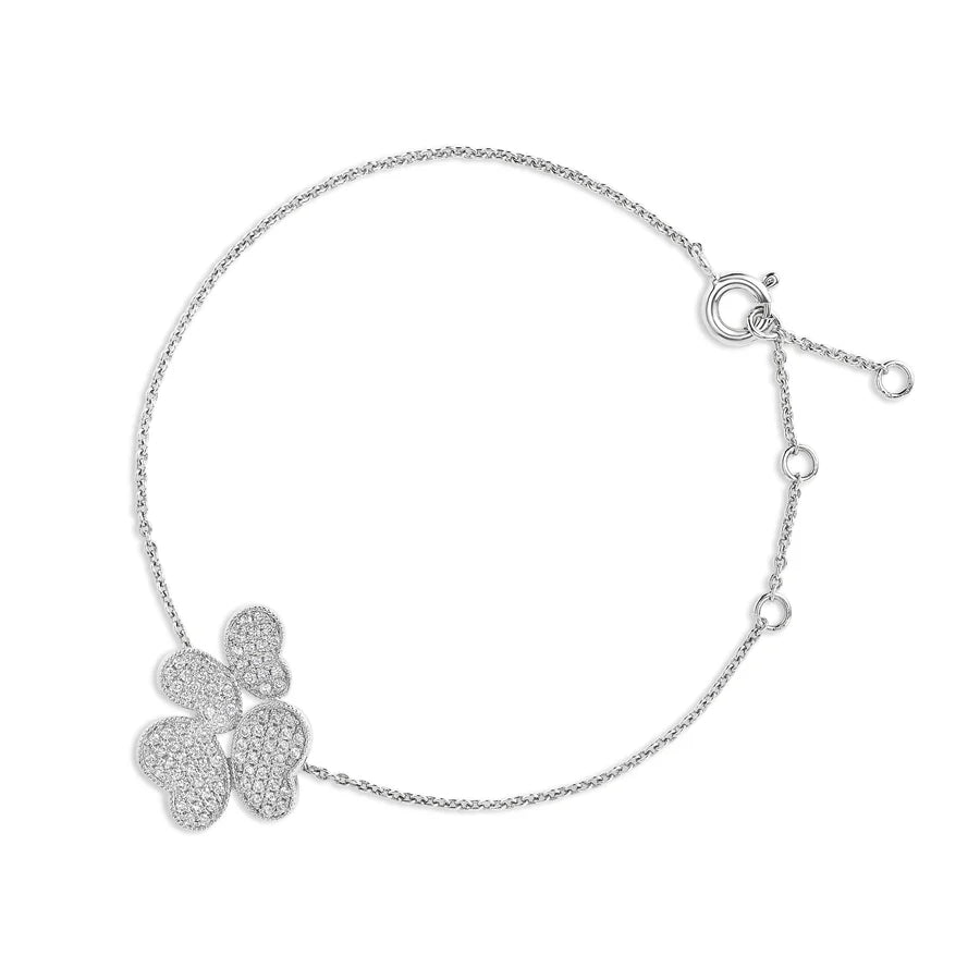 Double Butterfly Bracelet in White 07-142644-01WH