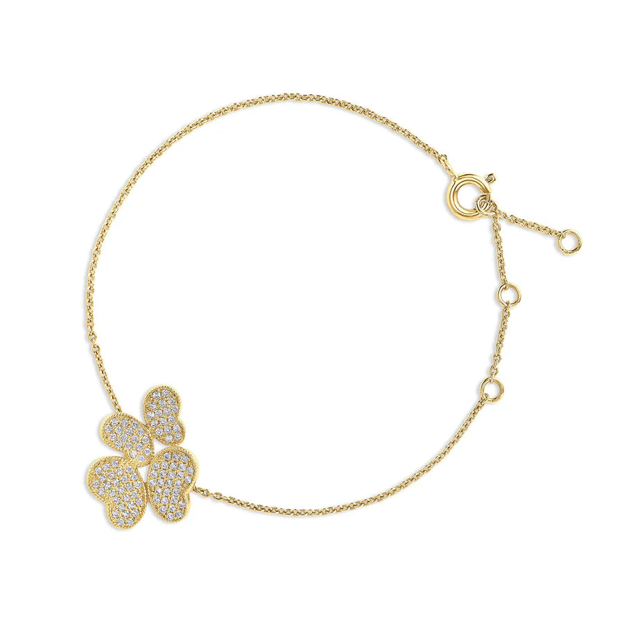 Double Butterfly Bracelet in Yellow 07-142644-02WH