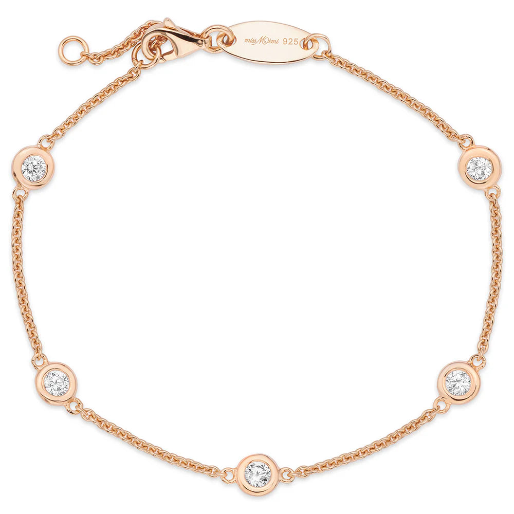 Diamond by the Yard Bracelet in Rose 07-142689-03WH