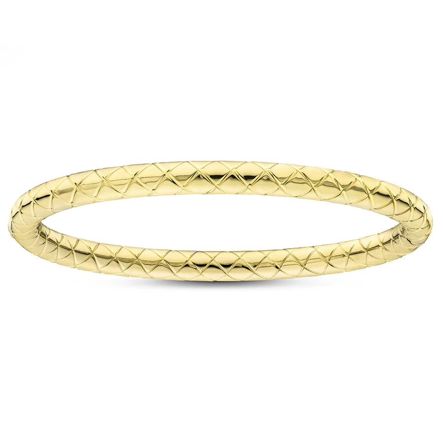MISS MIMI FINE QUILTED BANGLE IN YELLOW 07-256676-02
