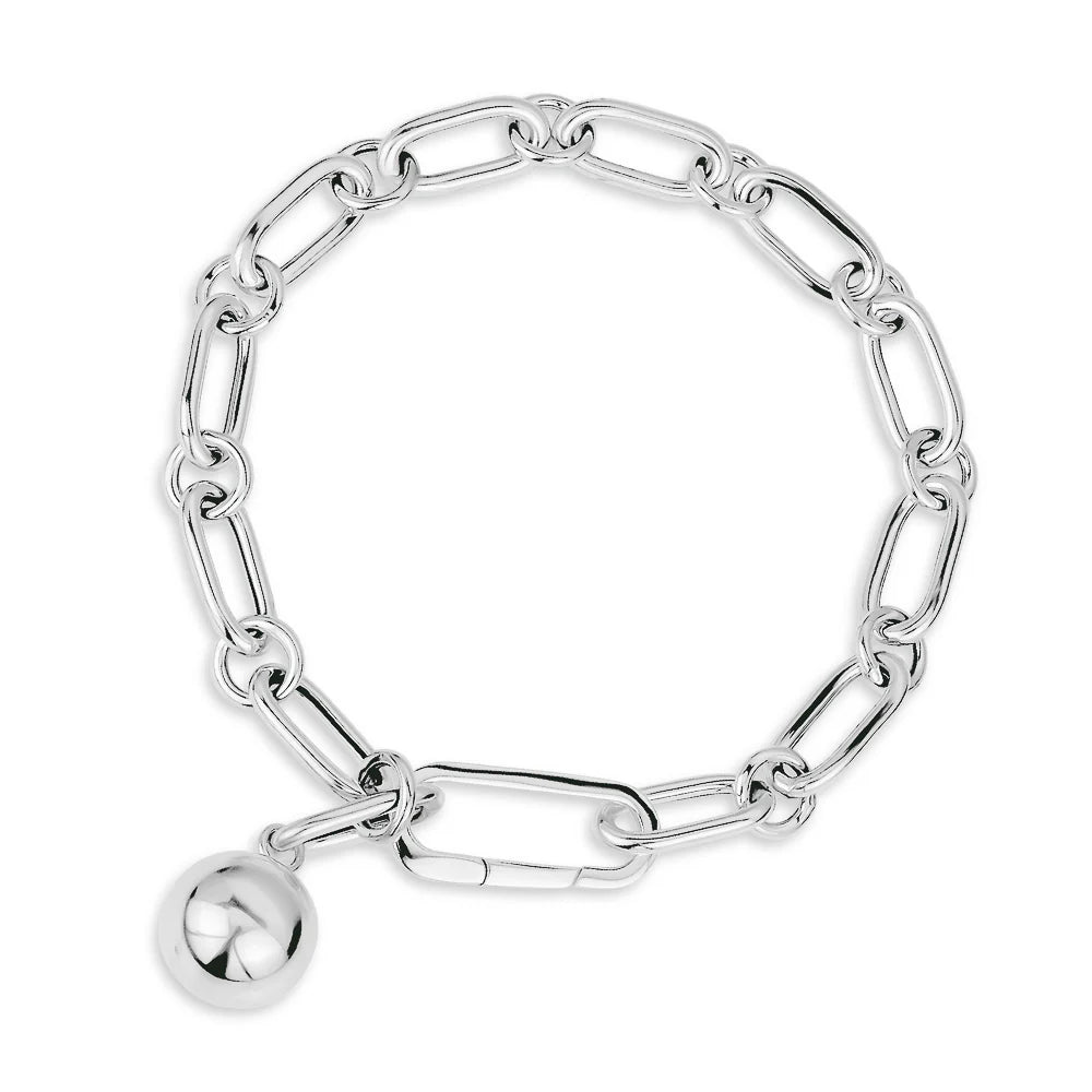 TUBE PAPERCLIP BALL BRACELET IN WHITE 07-406562-01