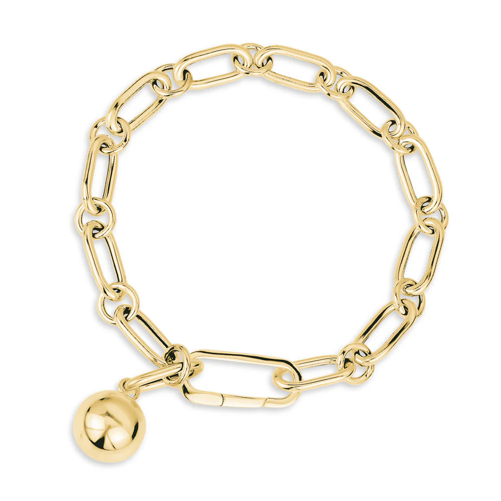 TUBE PAPERCLIP BALL BRACELET IN YELLOW 07-406562-02