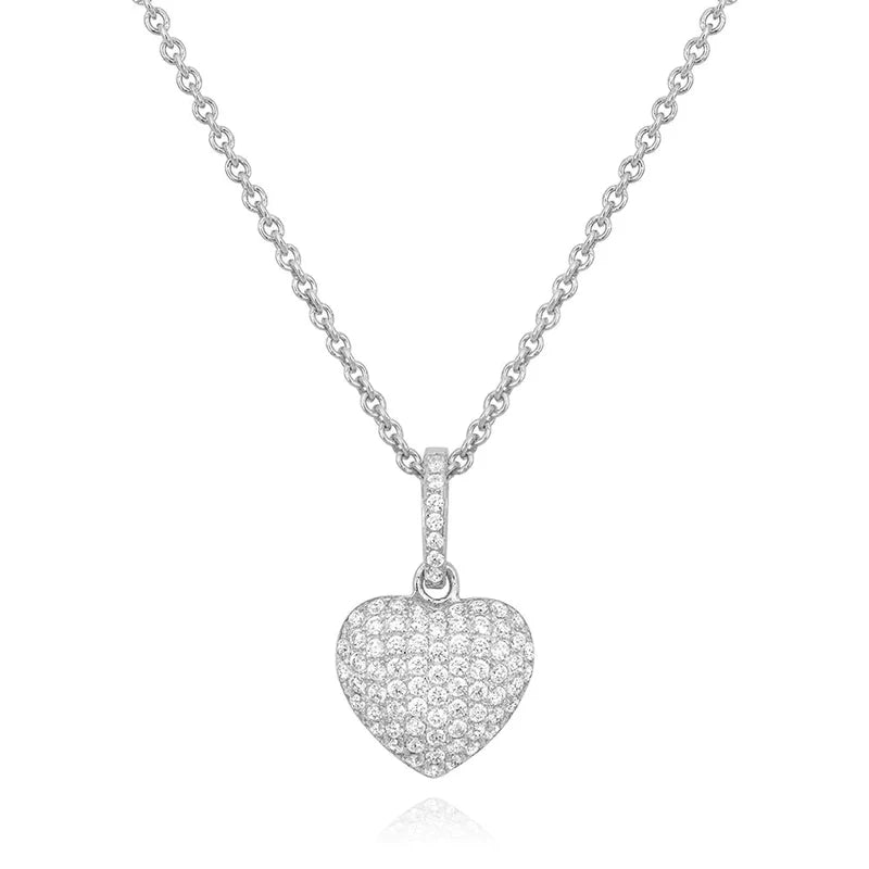 Bombee Heart Pendant in White 09-143428-01WH14MM