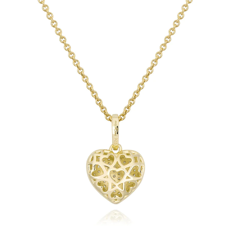 MEDIUM BOMBEE HEART PENDANT 09-143428-02-WH-12MM