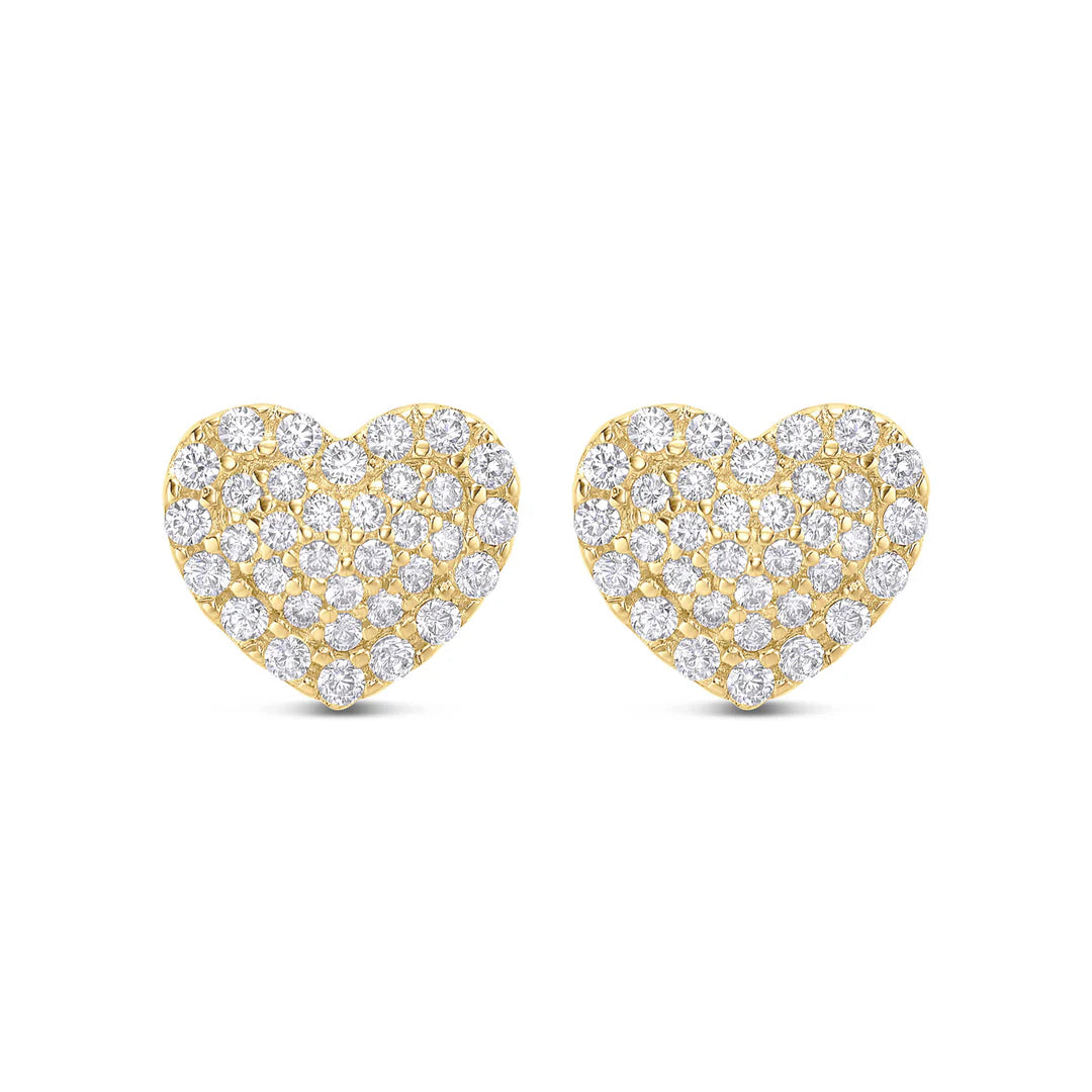 Daily Classic Heart Stud in Yellow 13-021873-02WH