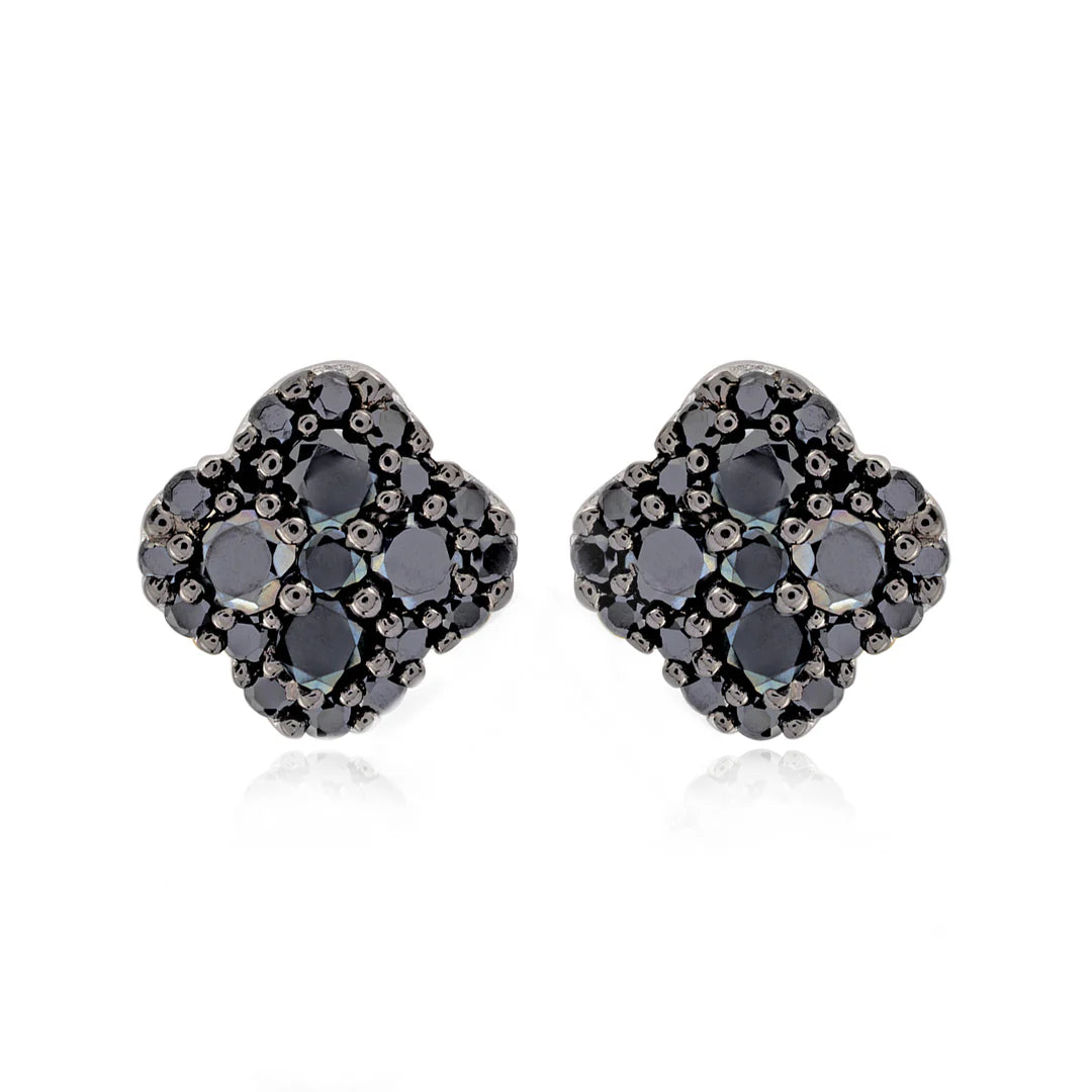 Daily Classic Clover Stud in Black 13-021876-07BK