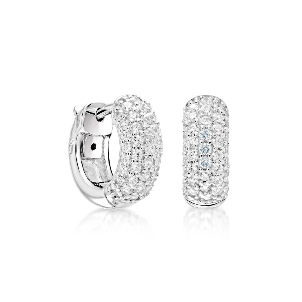Pave Huggies in White 13-022182-01WH