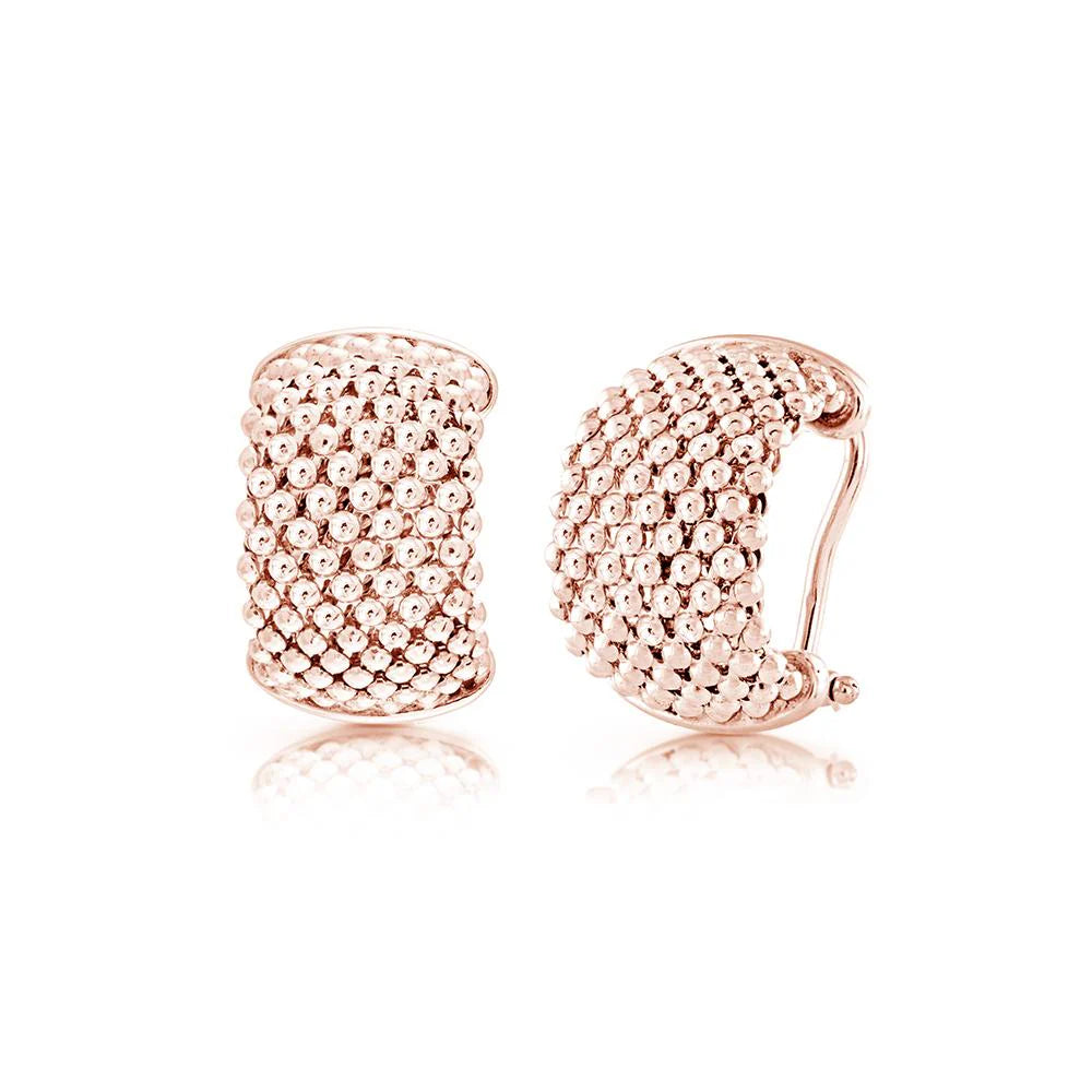Iconic Beaded Mesh Earring in Rose 13-081791-03