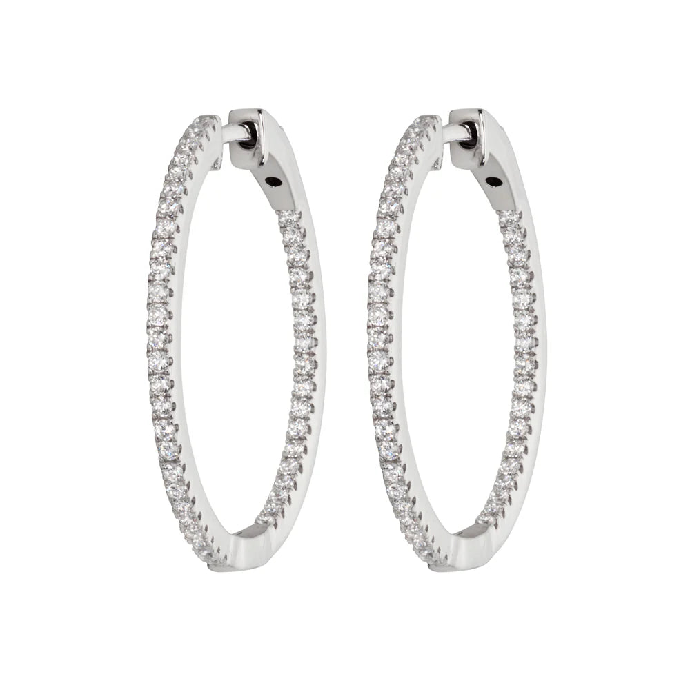 Medium Inside Out Hoop in White 13-142496-01WH