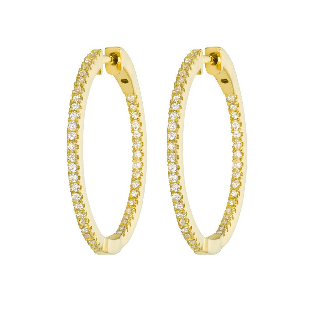 Medium Inside Out Hoop in Yellow 13-142496-02WH