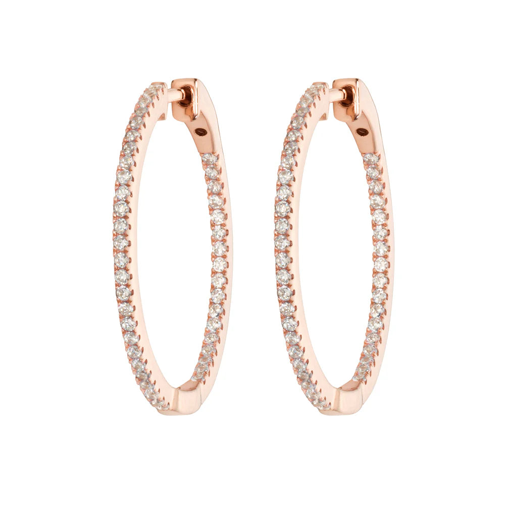Medium Inside Out Hoop in Rose 13-142496-03WH