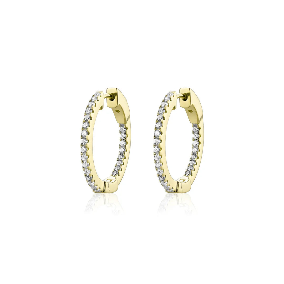 Small Inside Out Hoops in Yellow 13-142538-02WH