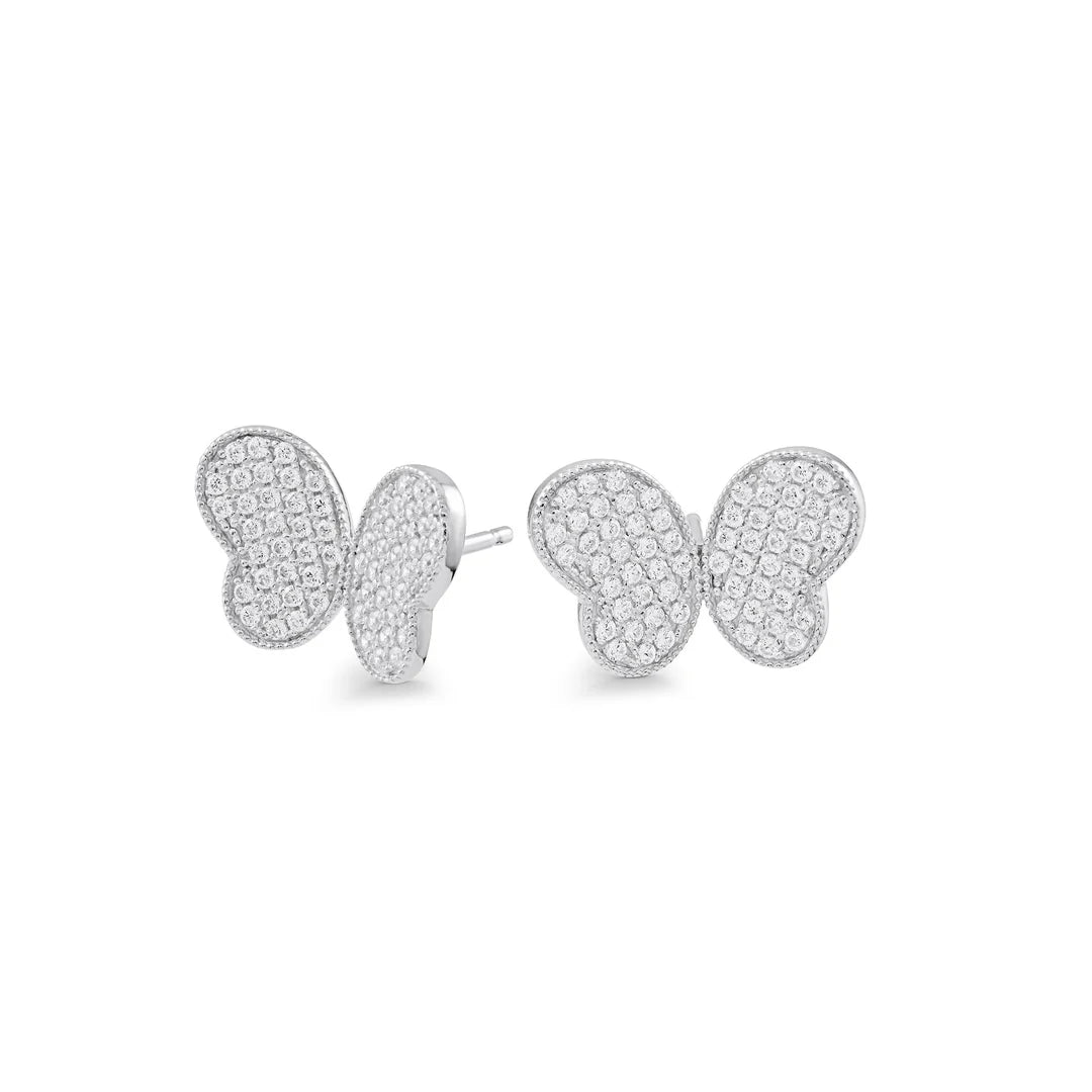 Butterfly Studs in White 13-142643-01WH