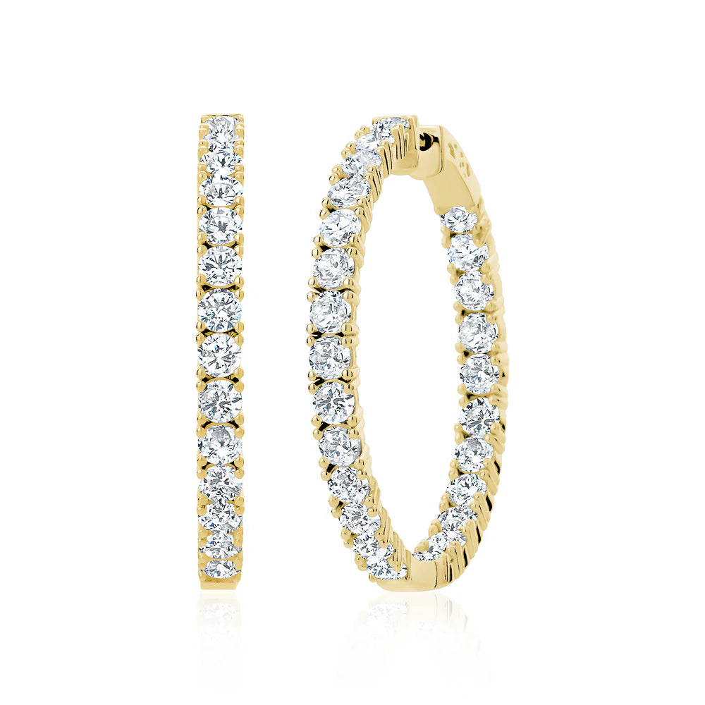 3.5mm Large Detailed Hoops in Yellow 13-142790-02WH