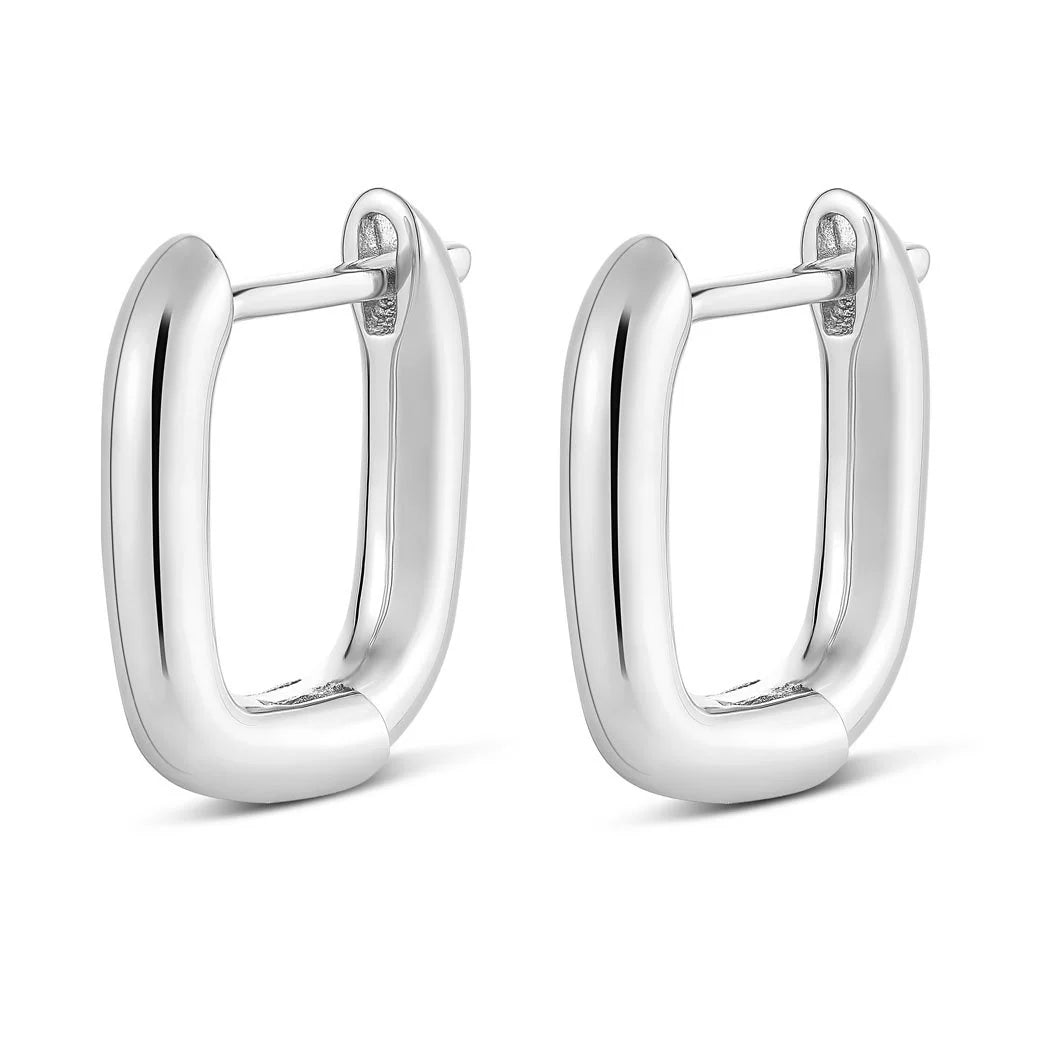 Be Square Earrings in White 13-143795-01