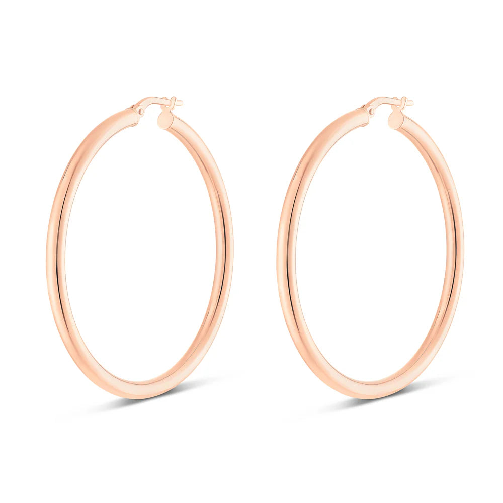 Large Round Tube Hoops in Rose 13-403561-03