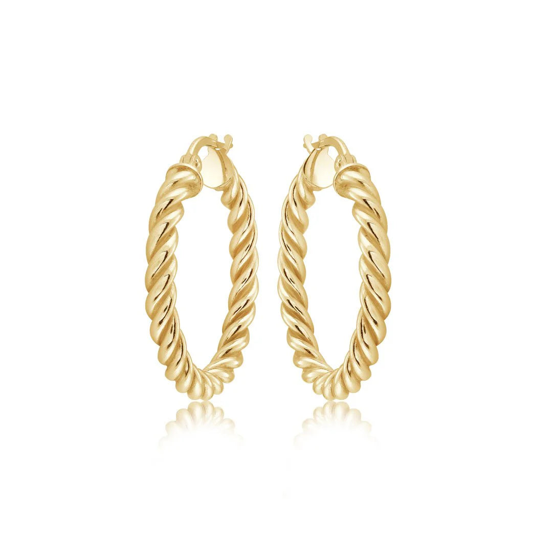 Small Twist Hoop in Yellow 13-403564-02