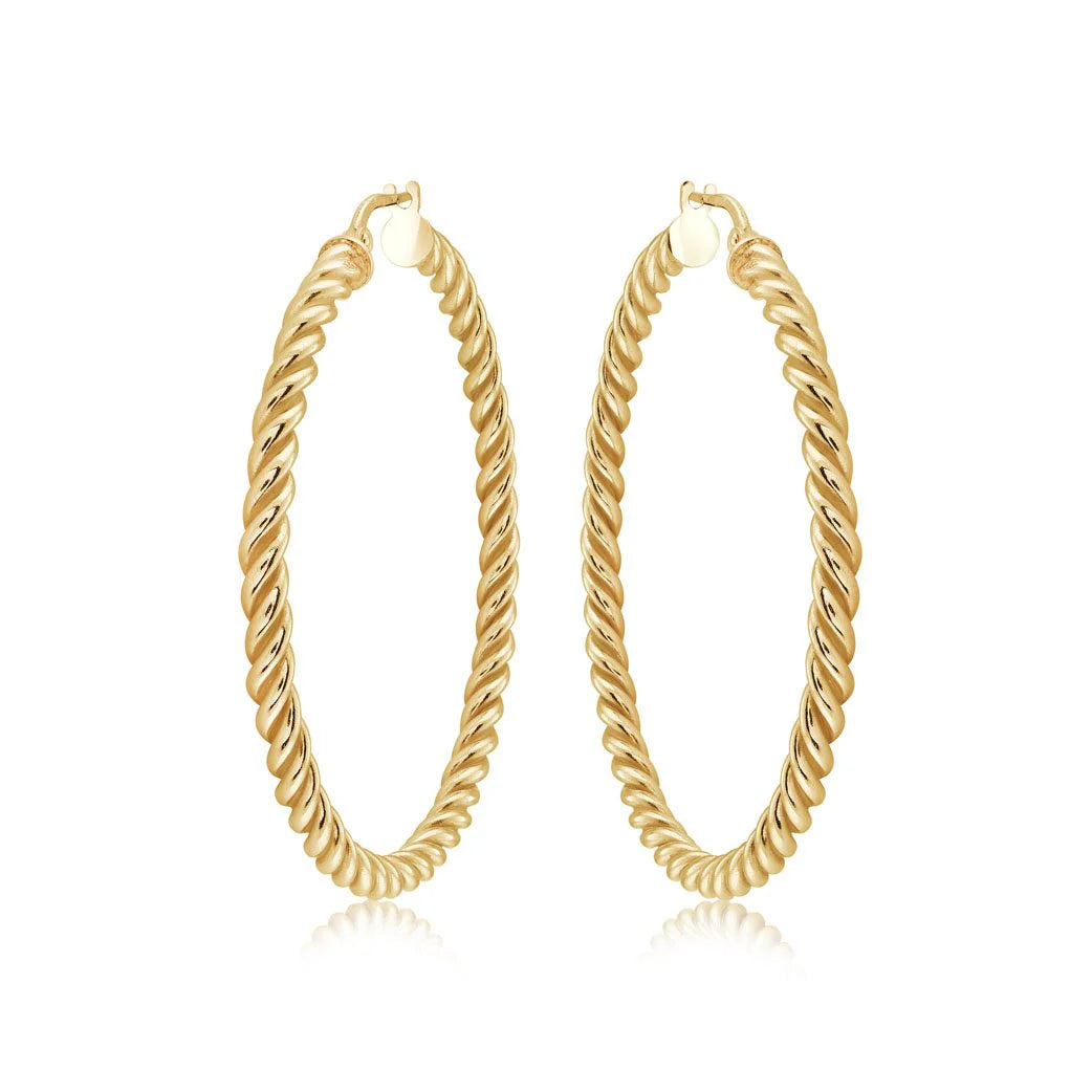 Large Twist Hoop in Yellow 13-403566-02
