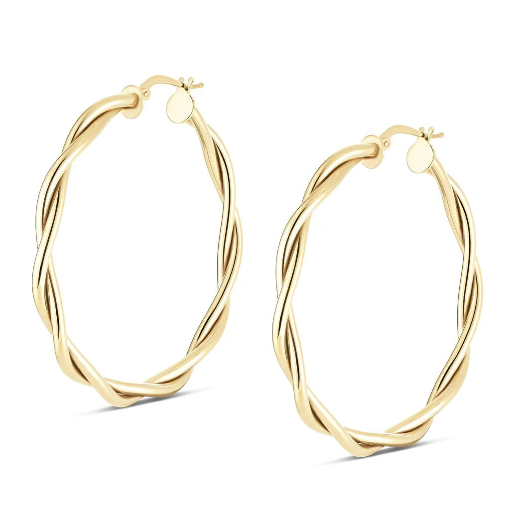 Large Rope Italian Hoops in Yellow 13-403705-02