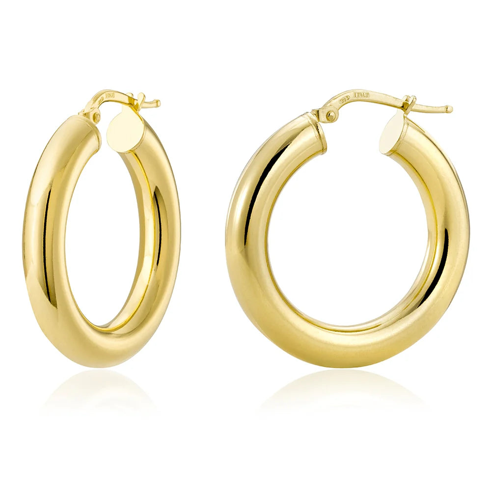 Medium 5mm Tube Hoops in Yellow 13-406436-02