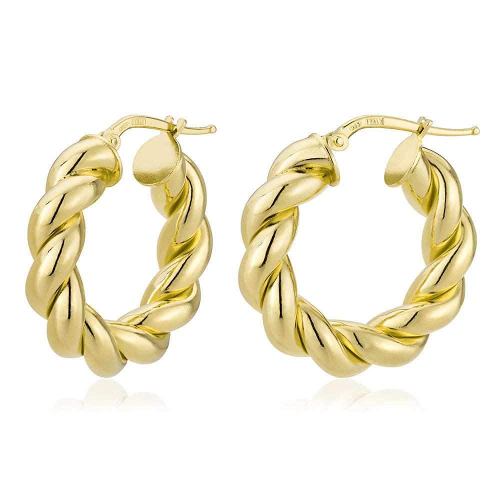 Small Donut Twist Earrings in Yellow 13-406548-02