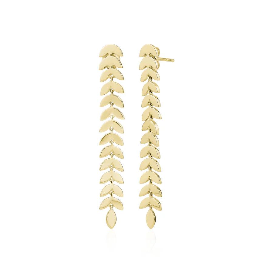 Long Leaf Drop Earring in Yellow 13-426729-02