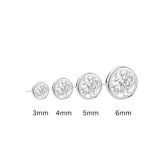 3mm Bezel Studs in White 13-146407-01WH