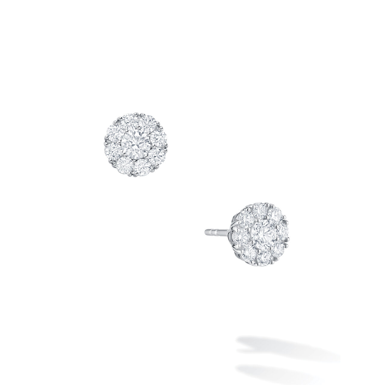 Birks Snowflake  Diamond Cluster Stud Earrings, Small 450005967172