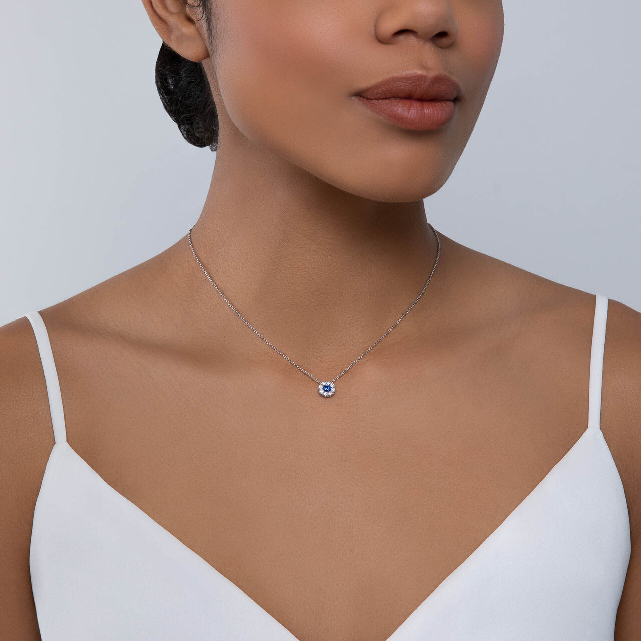 Birks Snowflake  Sapphire and Diamond Pendant 450009713089