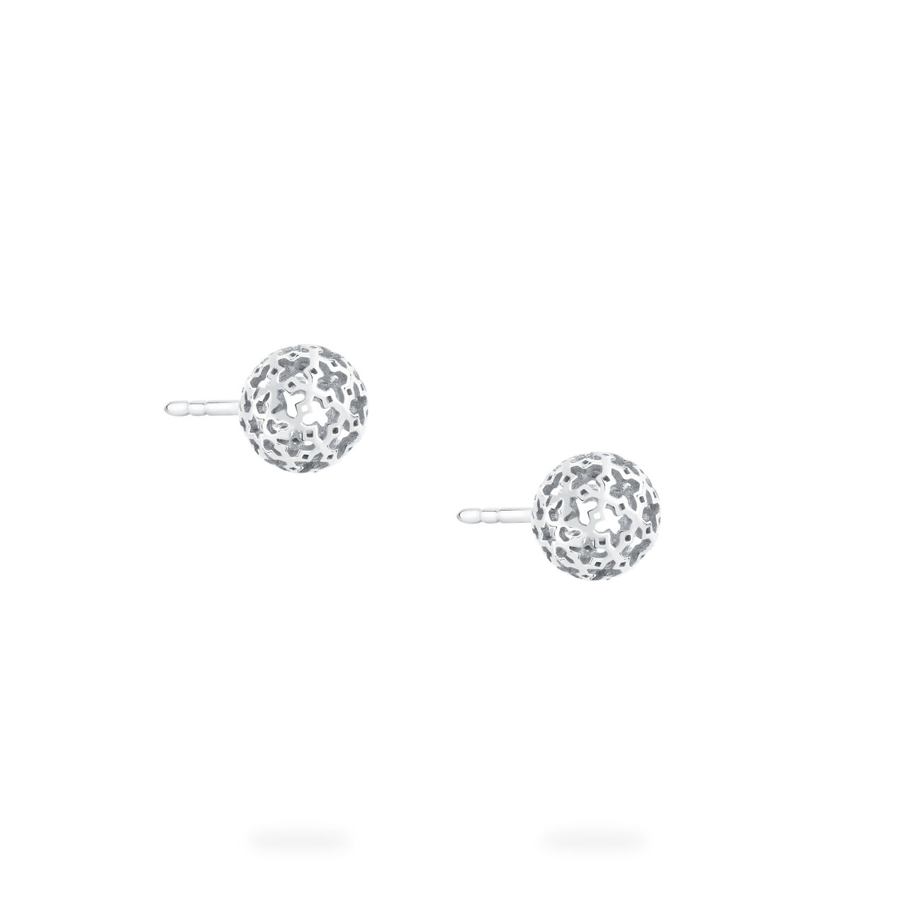 Birks Muse  Mesh Ball Earring In Sterling Silver 450009751845