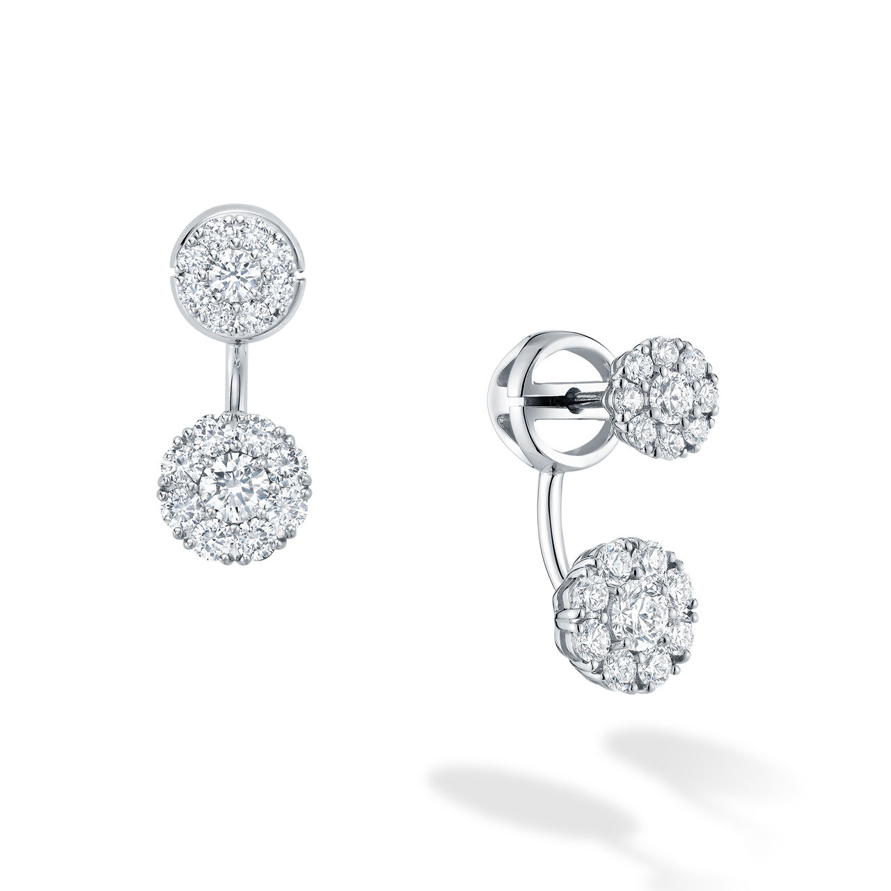 Birks Snowflake  Diamond Cluster Jacket Earrings, Large 450015462407
